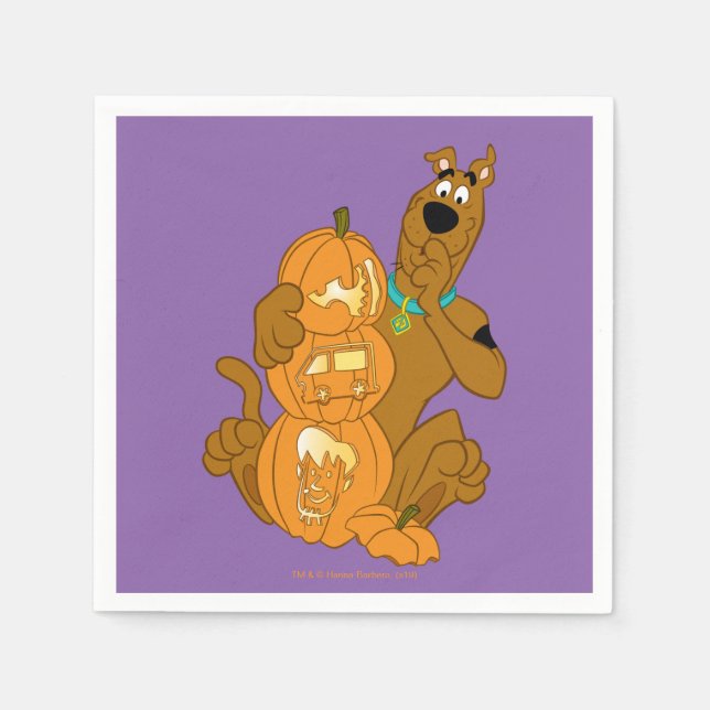 Scooby-Doo | Halloween Jack-O-Lantern Napkin (Front)