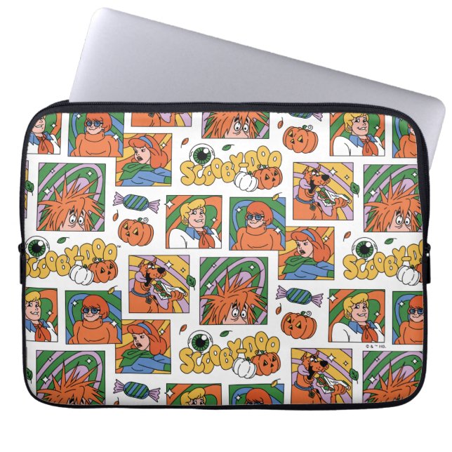 Scooby-Doo Halloween Photos Pattern Laptop Sleeve (Front)