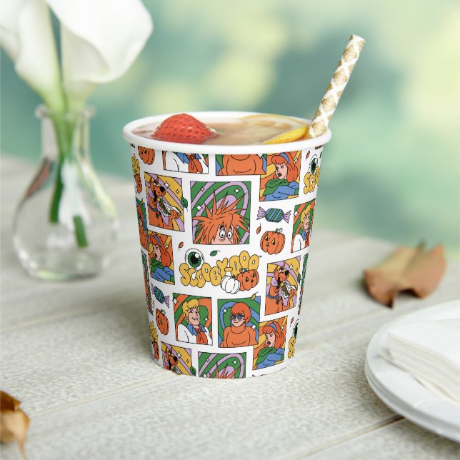 Scooby-Doo Halloween Photos Pattern Paper Cups (Insitu)