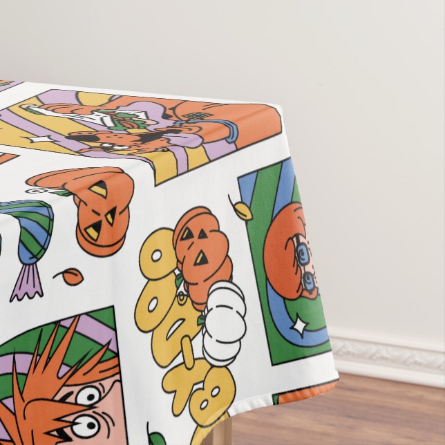 Scooby-Doo Halloween Photos Pattern Tablecloth (In Situ)