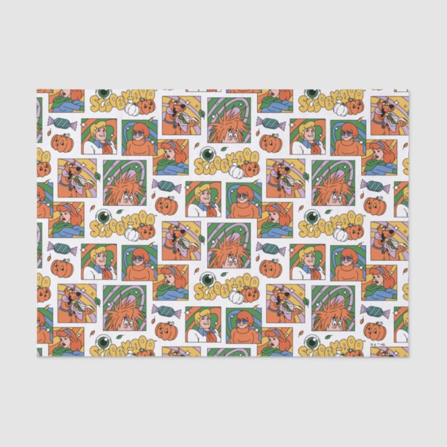 Scooby-Doo Halloween Photos Pattern Tissue Paper (Front)