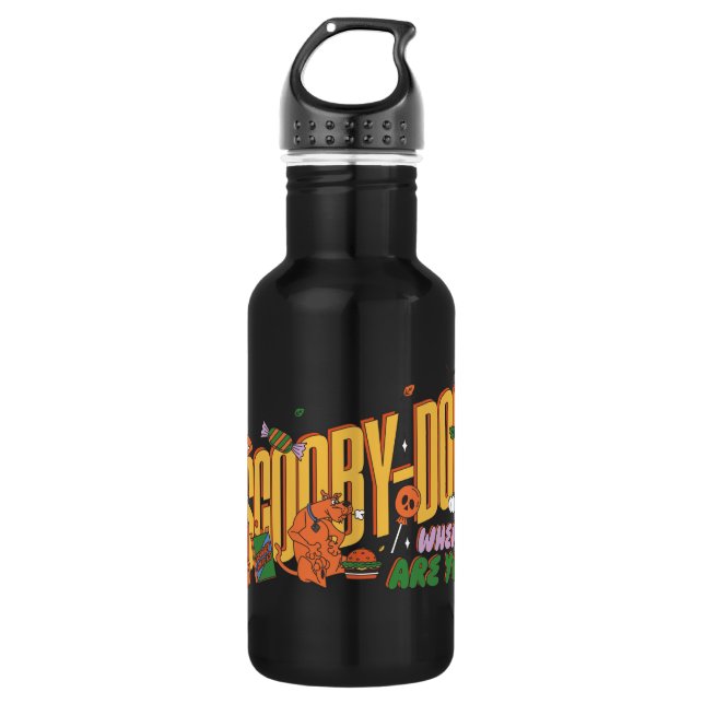 Scooby-Doo Halloween Snack Logo 532 Ml Water Bottle (Front)