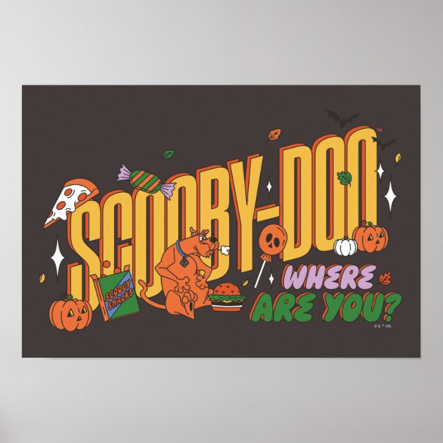 Scooby-Doo Halloween Snack Logo Poster (Front)