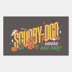 Scooby-Doo Halloween Snack Logo Rectangular Sticker
