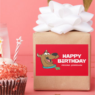 Scooby-Doo Happy Face   Happy Birthday Rectangular Sticker