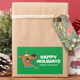 Scooby-Doo Happy Face   Personalised Rectangular Sticker