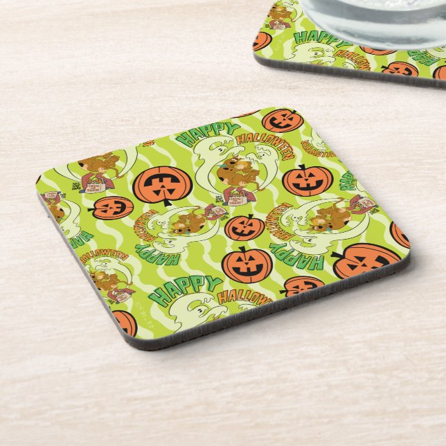 Scooby-Doo | Happy Halloween Pattern Coaster (Left Side)