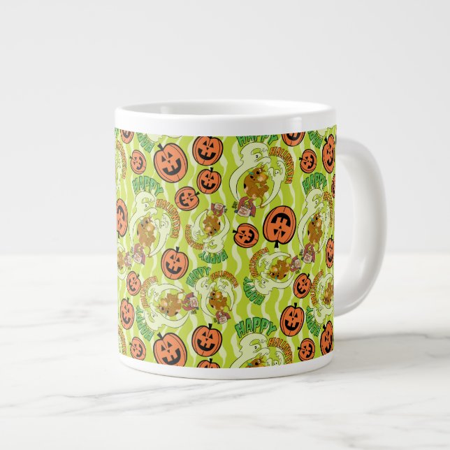 Scooby-Doo | Happy Halloween Pattern Large Coffee Mug (Front Right)