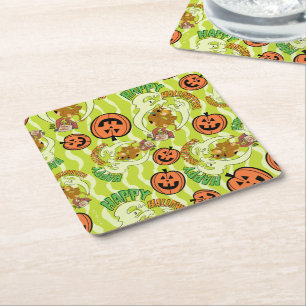 Scooby-Doo   Happy Halloween Pattern Square Paper Coaster
