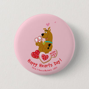 Scooby-Doo - Happy Hearts Day 6 Cm Round Badge