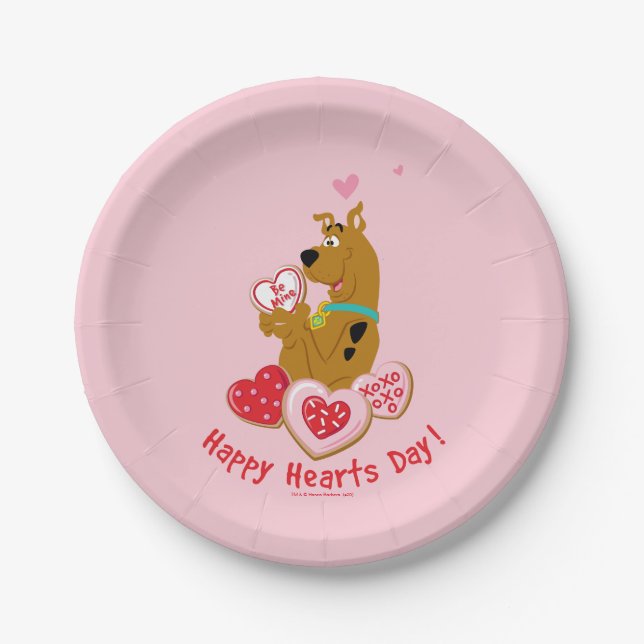 Scooby-Doo - Happy Hearts Day Paper Plate (Front)