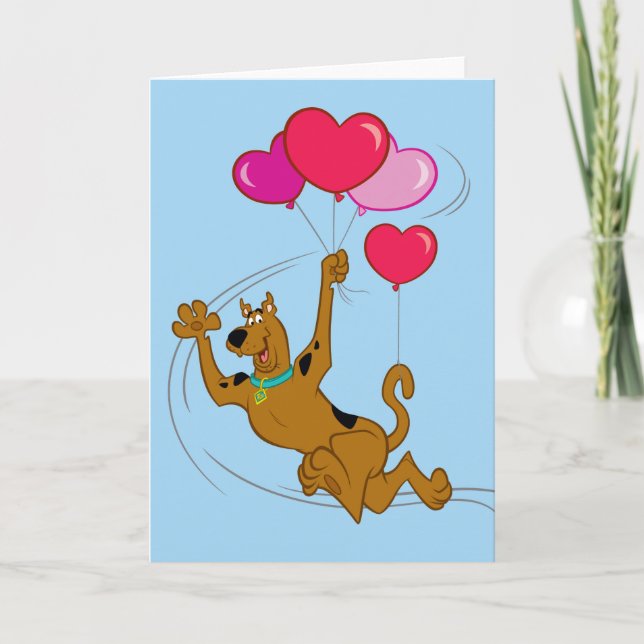 Scooby Doo - Heart Balloons Holiday Card (Front)