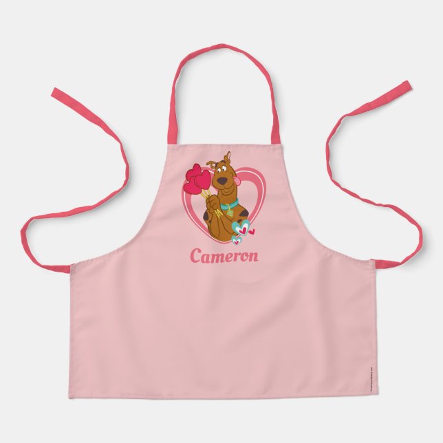 Scooby-Doo Holding Heart Lolipops Apron (Front)