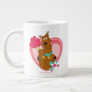 Scooby-Doo Holding Heart Lolipops Large Coffee Mug