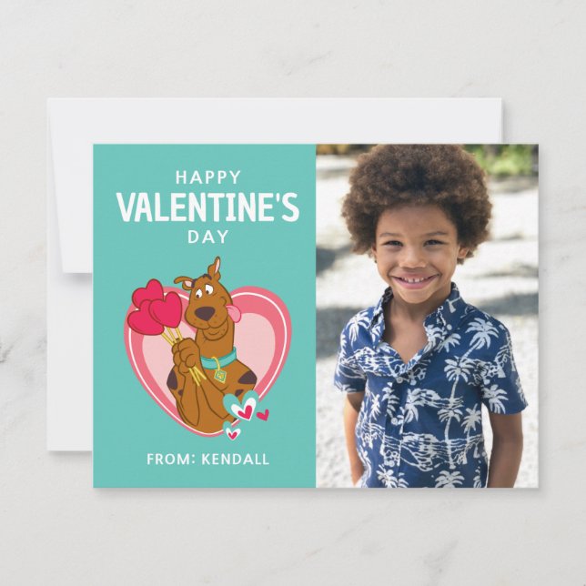 Scooby-Doo Holding Heart Lollipops Card (Front)