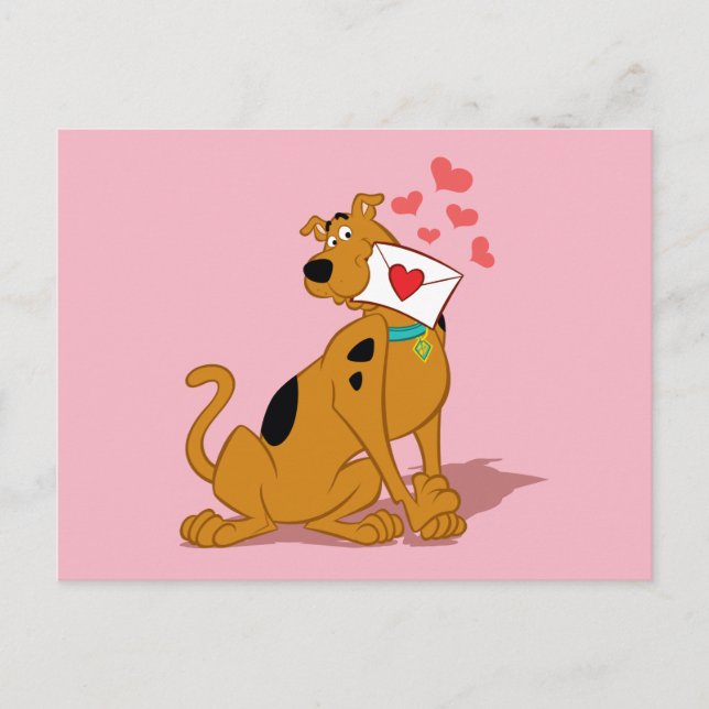 Scooby-Doo - Holding Valentine Envelope Holiday Postcard (Front)