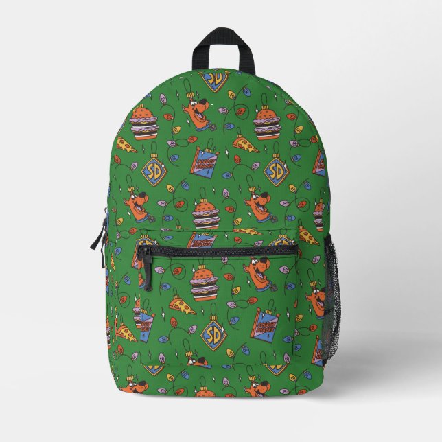 Scooby-Doo Holiday Snack Lights Pattern Printed Backpack (Front)