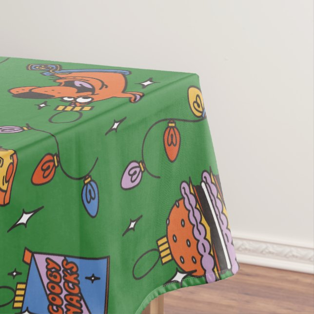 Scooby-Doo Holiday Snack Lights Pattern Tablecloth (In Situ)