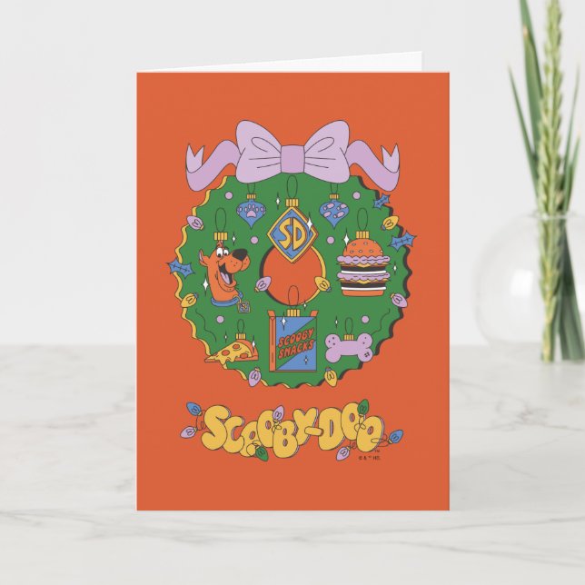 Scooby-Doo Holiday Snack Wreath Graphic Card (Front)