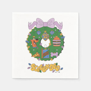 Scooby-Doo Holiday Snack Wreath Graphic Napkin