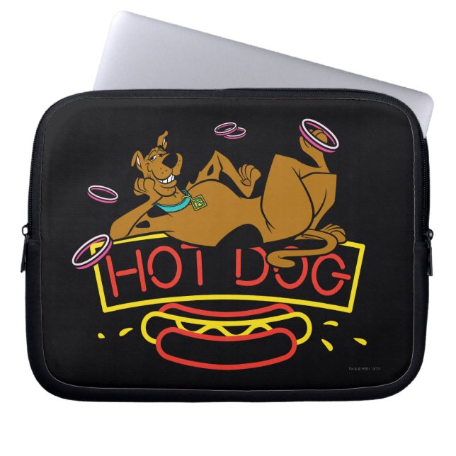 Scooby-Doo Hot Dog Neon Sign Laptop Sleeve (Front)