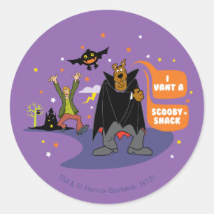 Scooby-Doo   I Vant a Scooby Snack Classic Round Sticker
