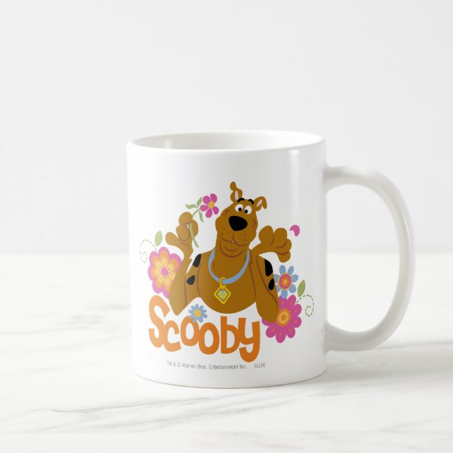 Scooby-Doo In Flowers Coffee Mug (Right)