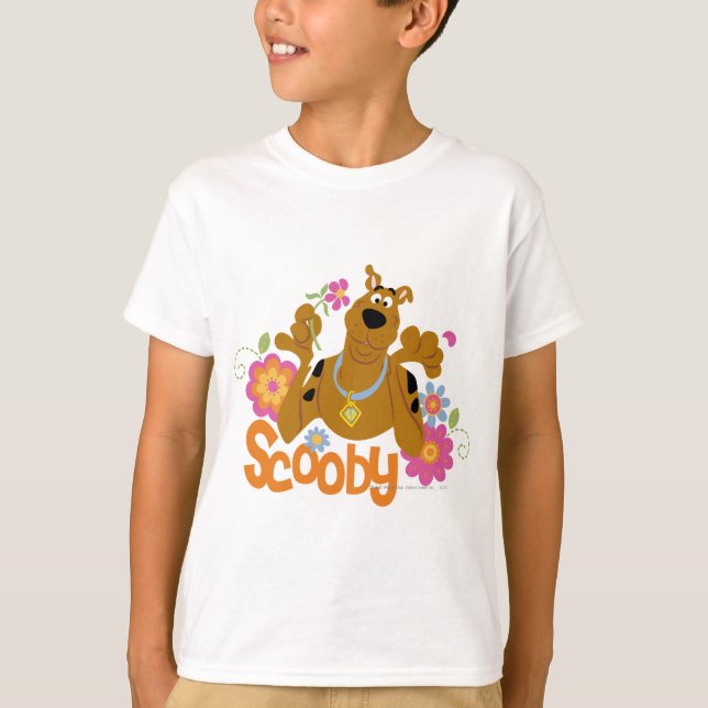 Scooby-Doo In Flowers T-Shirt (Front)