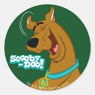 Scooby-Doo Laughing Classic Round Sticker