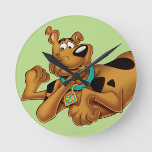 Scooby-Doo Lying Down Round Clock