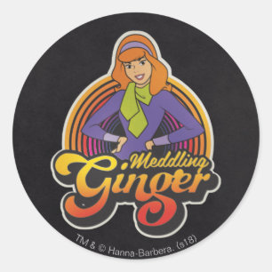 Scooby-Doo   "Meddling Ginger" Daphne Classic Round Sticker