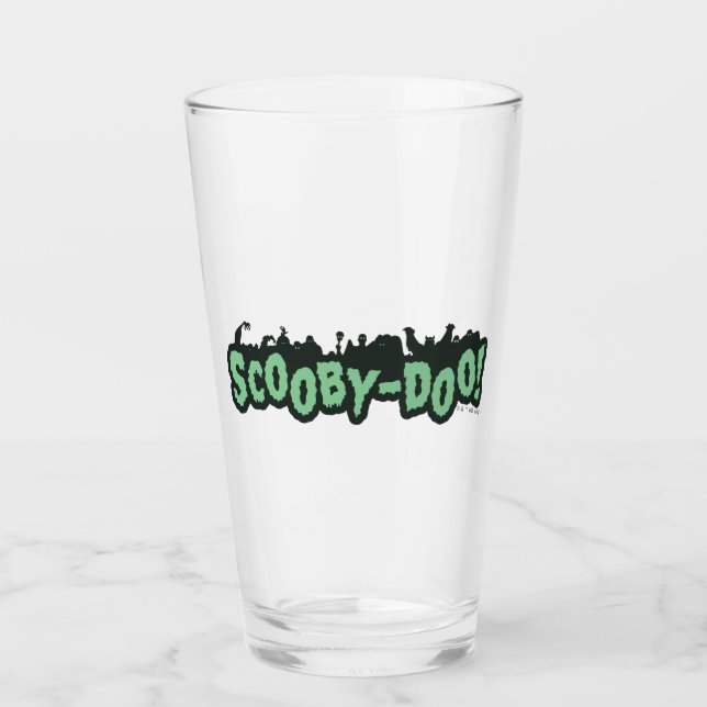 Scooby-Doo! Monster Silhouette Logo Glass (Front)
