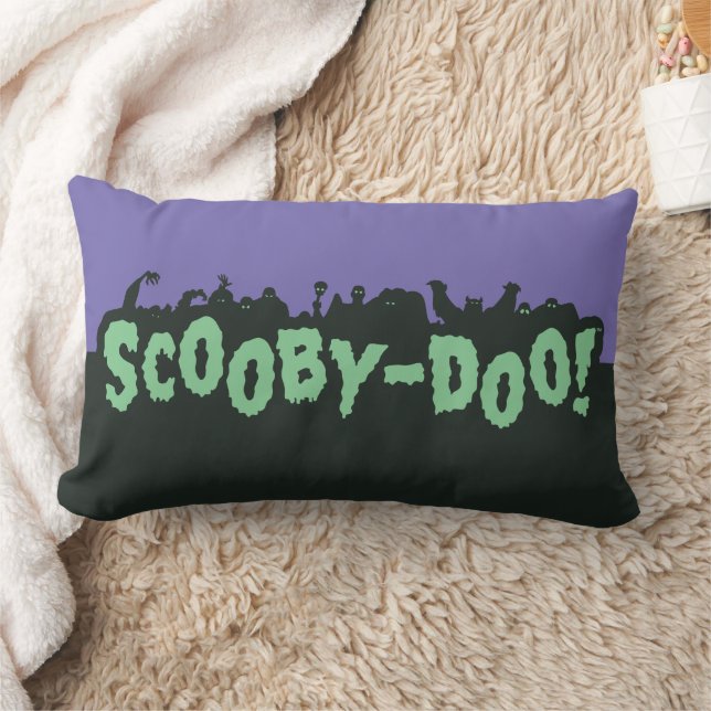 Scooby-Doo! Monster Silhouette Logo Lumbar Cushion (Blanket)