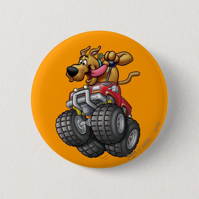 Scooby Doo-Monster Truck 6 Cm Round Badge (Front)