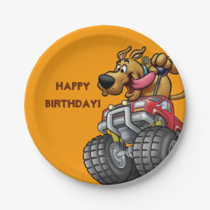 Scooby Doo-Monster Truck Paper Plate