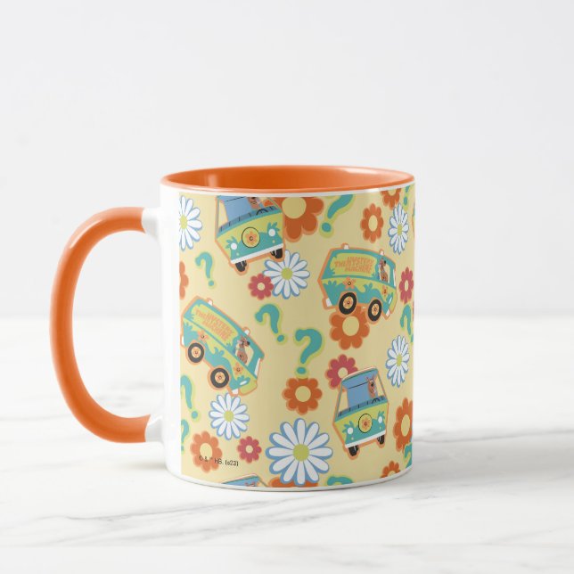 Scooby-Doo Mystery Machine Flower Pattern Mug (Left)