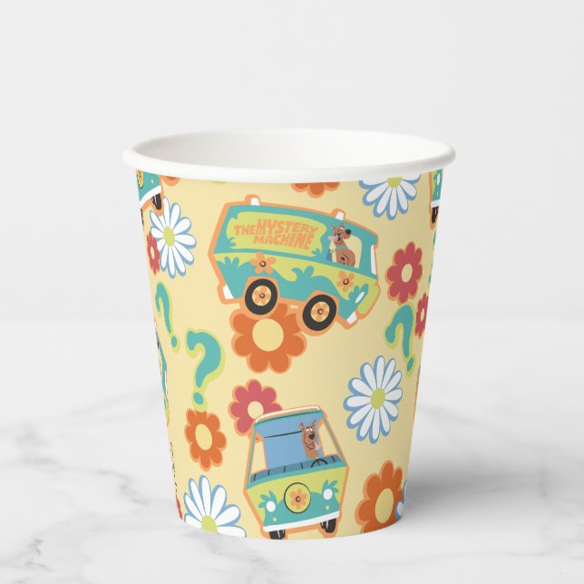 Scooby-Doo Mystery Machine Flower Pattern Paper Cups (Front)