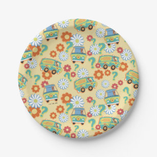 Scooby-Doo Mystery Machine Flower Pattern Paper Plate