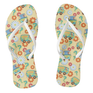 Scooby-Doo Mystery Machine Flower Pattern Thongs