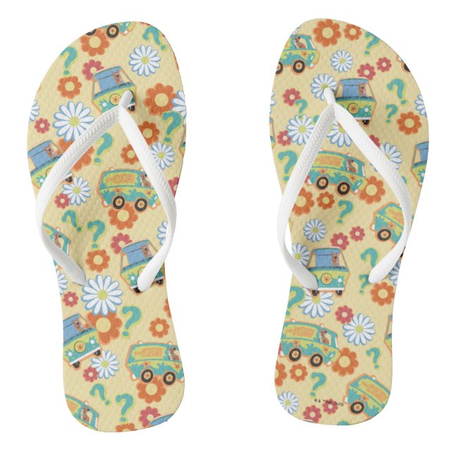 Scooby-Doo Mystery Machine Flower Pattern Thongs (Footbed)