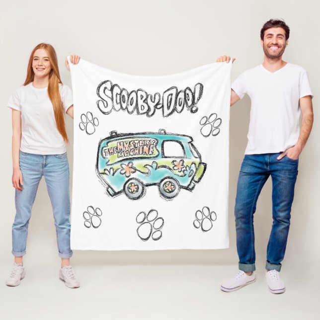 Scooby-Doo | Mystery Machine Sketch Fleece Blanket (In Situ)