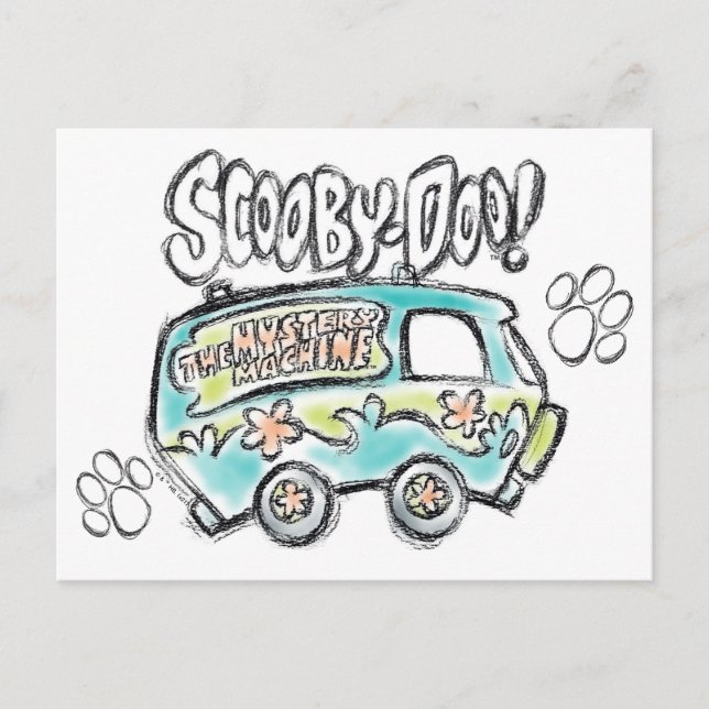 Scooby-Doo | Mystery Machine Sketch Postcard (Front)