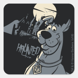 Scooby-Doo Noir Haunted Mansion Graphic Square Sticker