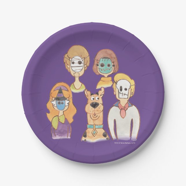 Scooby-Doo | Our Halloween Masks Paper Plate (Front)