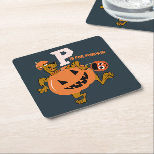 Scooby-Doo   P is for Pumpkin Square Paper Coaster