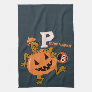Scooby-Doo P is for Pumpkin Tea Towel