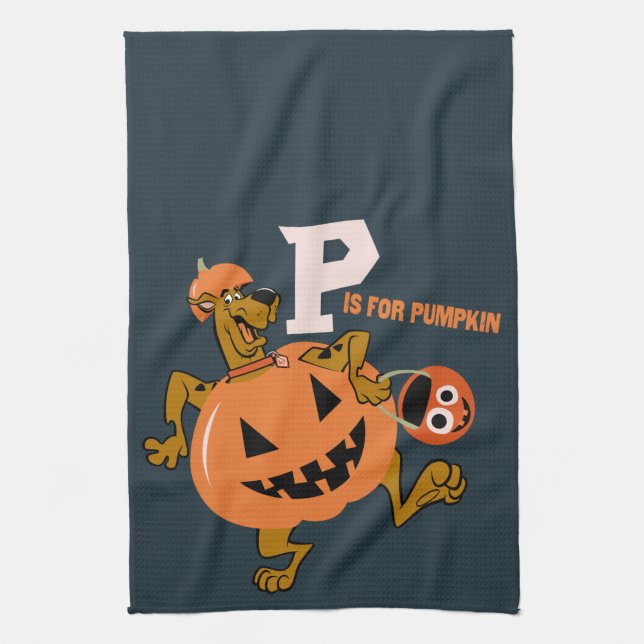 Scooby-Doo | P is for Pumpkin Tea Towel (Vertical)