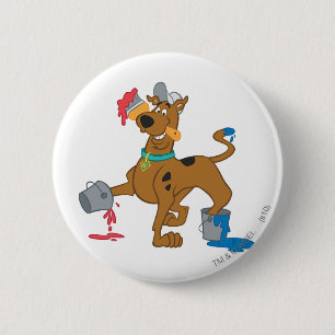 Scooby-Doo Paints 6 Cm Round Badge