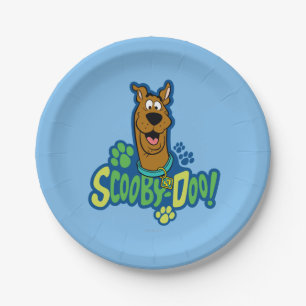 Scooby-Doo Paw Print Character Badge Paper Plate