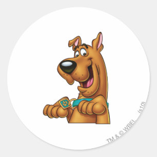 Scooby-Doo Paws Up Classic Round Sticker